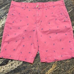 Izod Mens Lobster Print‎ Pink Shorts Size 38